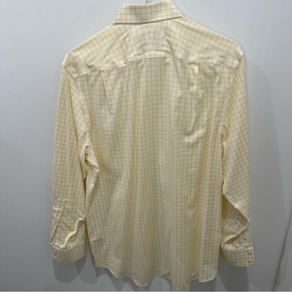 Charles Tyrwhitt Yellow and White Plaid Men’s Button Down Shirt - Picture 7 of 8